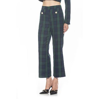 Women's ALEXIA ADMOR Jayden Wide-Leg Plaid Pants