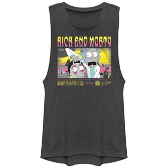 Juniors' Rick And Morty Open Your Eyes Morty Graphic Tank Top