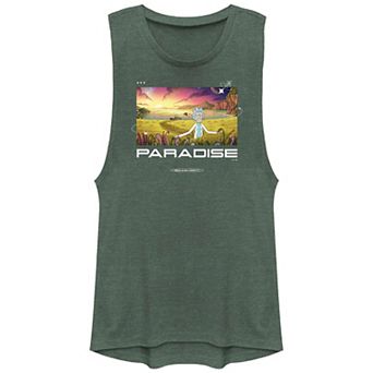 Juniors' Rick And Morty Paradise Graphic Tank Top