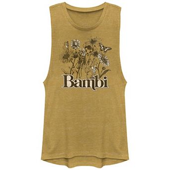 Disney's Bambi Floral Sketch Juniors' Graphic Tank Top