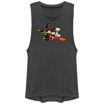 Disney's Duck Tales Huey Dewey Louie Broom Ride Juniors' Graphic Tank Top