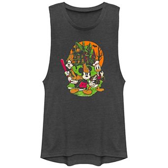 Disney's Mickey Mouse And Friends Spooky House Juniors' Graphic Tank Top