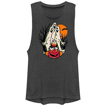 Disney's Mickey Mouse & Friends Donald Duck Scared Of Ghosts Juniors' Graphic Tank Top