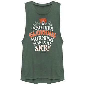 Disney's Hocus Pocus Winifred Sanderson Another Glorious Morning Makes Me Sick Juniors' Graphic Tank Top