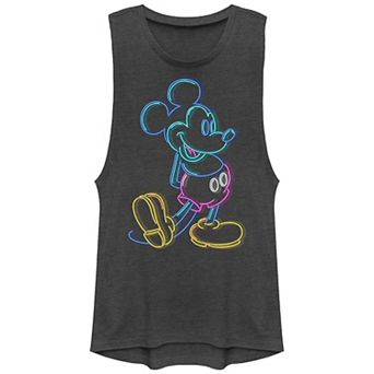 Disney's Mickey Mouse & Friends Mickey Mouse Neon Lights Juniors' Graphic Tank Top