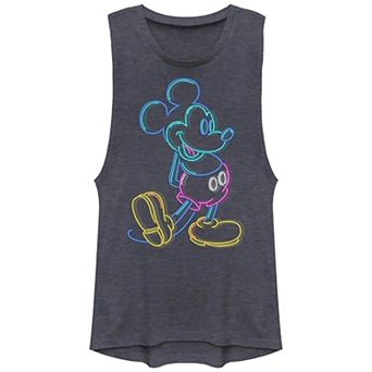Disney's Mickey Mouse & Friends Mickey Mouse Neon Lights Juniors' Graphic Tank Top