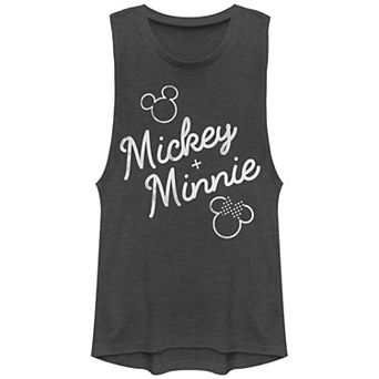 Disney's Mickey Mouse & Friends Mickey Mouse Plus Minnie Mouse Juniors' Graphic Tank Top