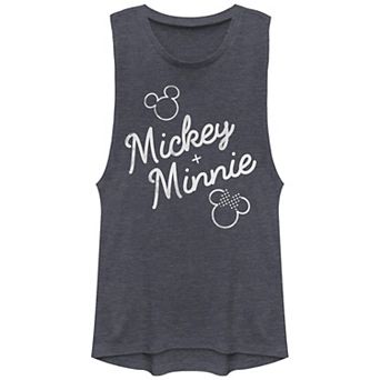Disney's Mickey Mouse & Friends Mickey Mouse Plus Minnie Mouse Juniors' Graphic Tank Top