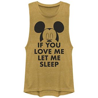 Disney's Mickey Mouse & Friends Mickey Mouse If You Love Me Let Me Sleep Juniors' Graphic Tank Top