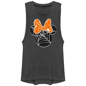 Disney's Mickey Mouse & Friends Minnie Mouse Spider Web Head Juniors' Graphic Tank Top