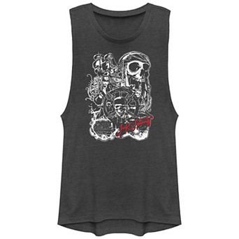 Disney's Pirates Of The Caribbean Captain Jack Sparrow Juniors' Graphic Tank Top