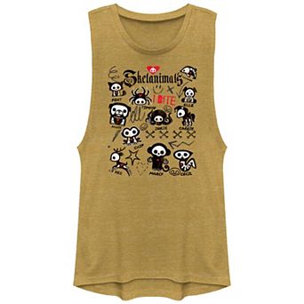 Juniors' Skelanimals I Bite Graphic Tank Top