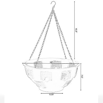 Durable Lace Ultimate Hanging Baskets Tomato, Flower, and Herb Outdoor Flower Planter