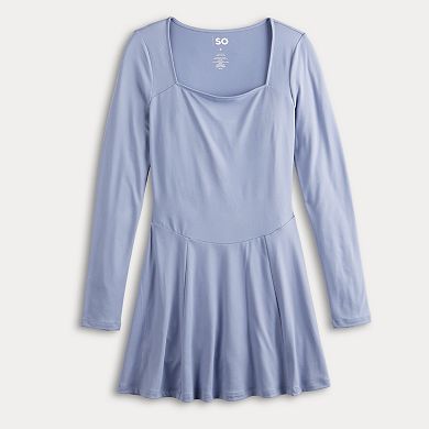 Juniors' SO® Long Sleeve Skater Mini Dress