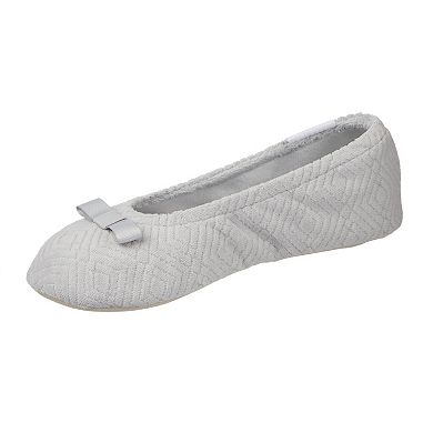 Women's isotoner Gemma Micro Terrycloth Ballerina Slippers