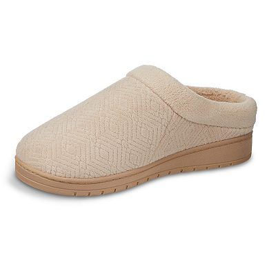 isotoner Gemma Sculpted Microterry Hoodback Women's Slippers
