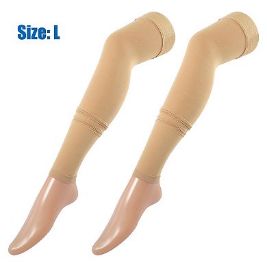 1 Pair Thigh High Compression Sleeves With Elastic Band For Women Men