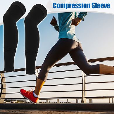 1 Pair Thigh High Compression Sleeves With Elastic Band For Women Men
