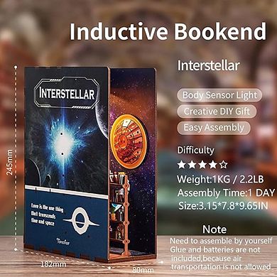 Diy 3d Book Nook Kit Interstellar 247pcs
