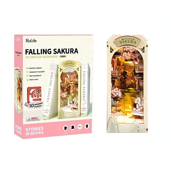 Diy 3d Book Nook Kit Falling Sakura 340pcs