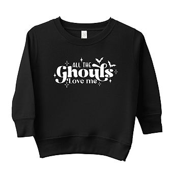All The Ghouls Love Me Diamonds Toddler Graphic Sweatshirt