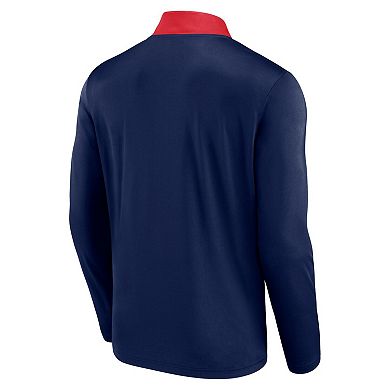 Men's Fanatics Navy Boston Red Sox Unstoppable Quarter-Zip Top