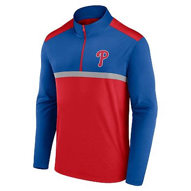Men's Fanatics Red Philadelphia Phillies Unstoppable Quarter-Zip Top