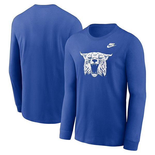 Mens Nike Royal Kentucky Wildcats Legacy Primary Logo Long Sleeve T Shirt