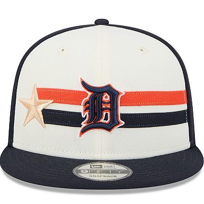 Men s New Era Cream Navy Detroit Tigers 2024 MLB All Star Game Workout 9FIFTY Snapback Hat