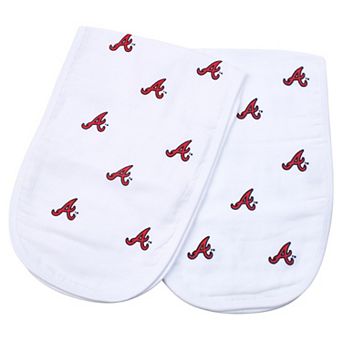 Infant Three Little Anchors Atlanta Braves 2-Pack Muslin Burp Cloth Set