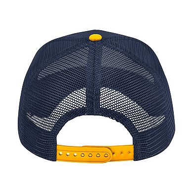 Men's Colosseum Navy Marquette Golden Eagles Wyatt Primary Team Trucker Adjustable Hat