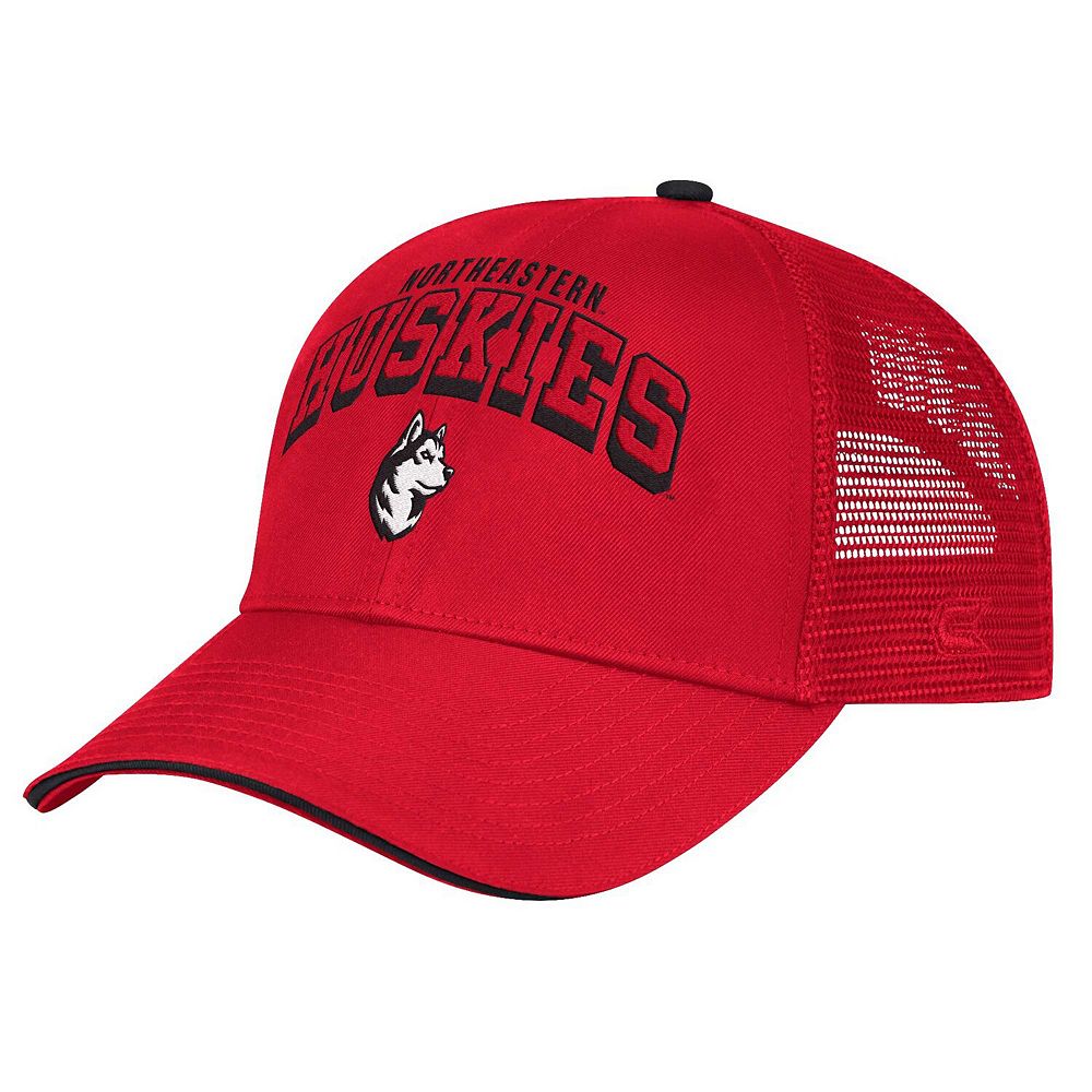 Men's Colosseum Red Northeastern Huskies Wyatt Primary Team Trucker ...
