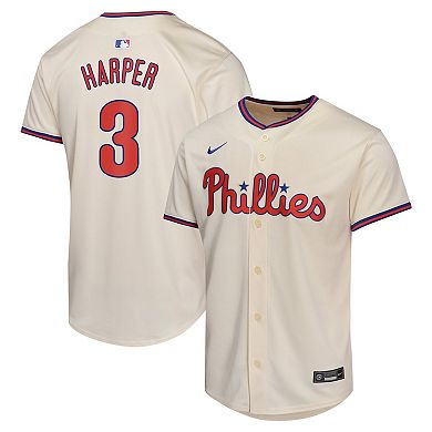 Youth Nike Bryce Harper Cream Philadelphia Phillies Alternate Limited Player Jersey