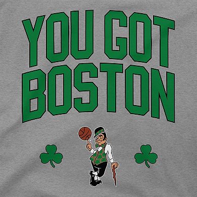 Men's Stadium Essentials Heather Gray Boston Celtics 18-Time NBA Finals Champions We Got 18 Banners T-Shirt