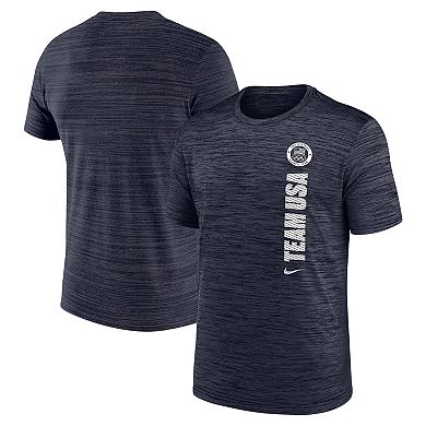 Men's Nike Navy Team USA Velocity Performance T-Shirt