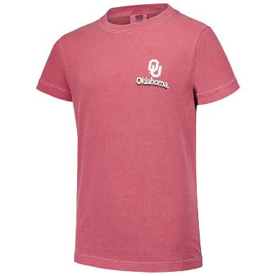 Youth Crimson Oklahoma Sooners Hyperlocal Comfort Colors T-Shirt