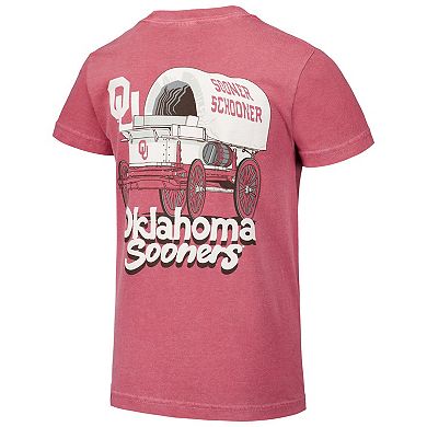 Youth Crimson Oklahoma Sooners Hyperlocal Comfort Colors T-Shirt