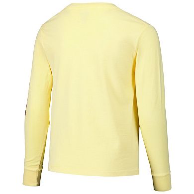 Youth ComfortWash Gold LSU Tigers Mascot Race Car Long Sleeve T-Shirt