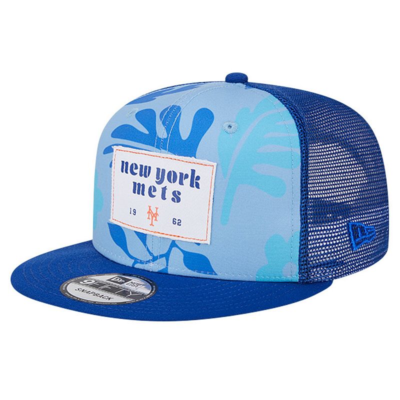Men's New Era Royal New York Mets Bikini Bottom Trucker 9FIFTY Snapback Hat, Blue