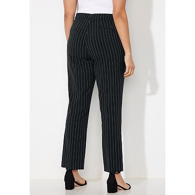 Catherines Women's Plus Size Petite Right Fit Pant (Moderately Curvy)