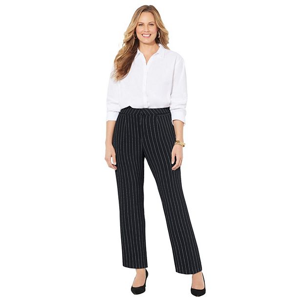 Catherines Women's Plus Size Petite Right Fit Pant (Moderately Curvy)