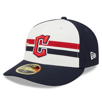 Men s New Era Cream Navy Cleveland Guardians 2024 MLB All Star Game Workout Low Profile 59FIFTY