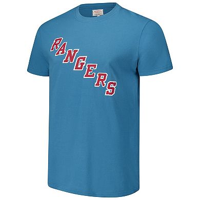 Men's American Needle Blue New York Rangers Brass Tacks T-Shirt