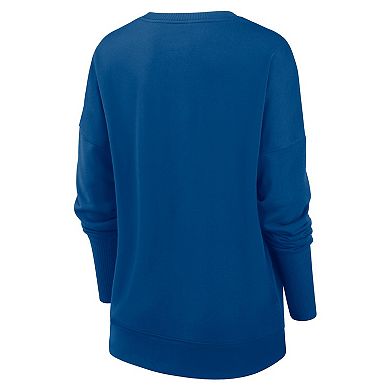 Women's Nike Royal Indianapolis Colts Rewind Playback Icon Performance Pullover Sweatshirt