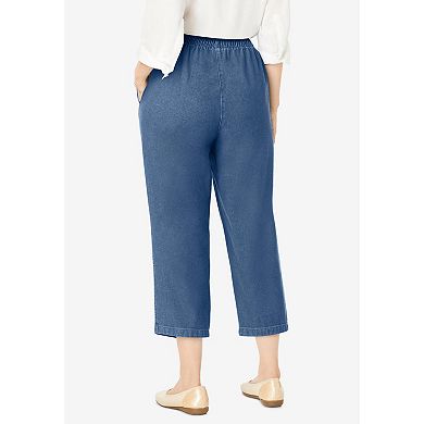 Woman Within Plus Size 7-Day Denim Capri