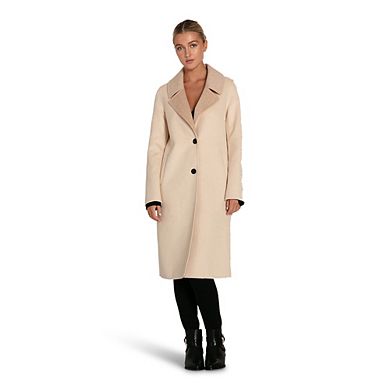 Lexington Two Tone Wool Blend Coat