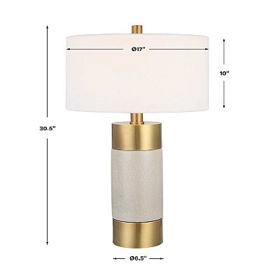 Uttermost Adelia Ivory & Brass Table Lamp