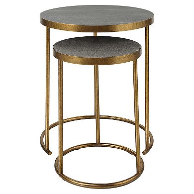 Uttermost Aragon Brass 2-pc Nesting Tables