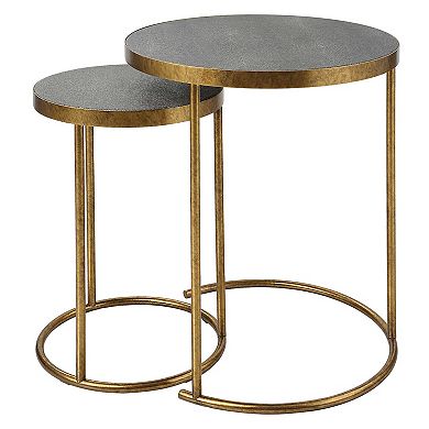 Uttermost Aragon Brass 2-pc Nesting Tables