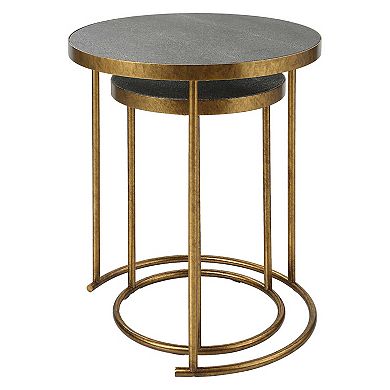 Uttermost Aragon Brass 2-pc Nesting Tables